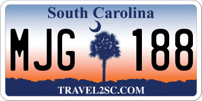 SC license plate MJG188