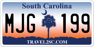 SC license plate MJG199