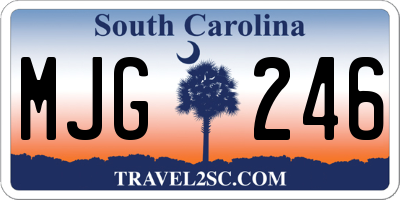 SC license plate MJG246