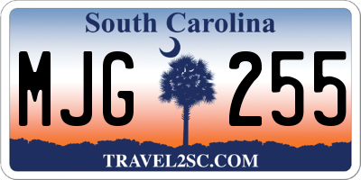 SC license plate MJG255