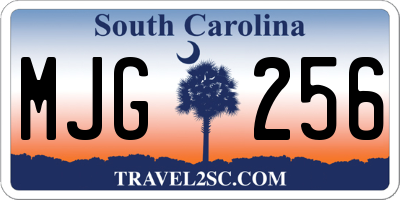 SC license plate MJG256