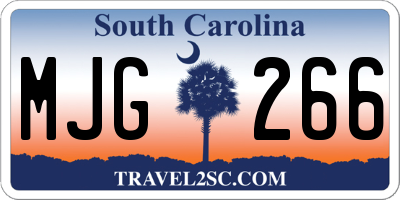 SC license plate MJG266