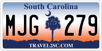 SC license plate MJG279