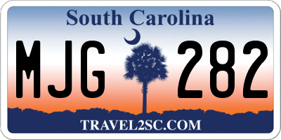 SC license plate MJG282