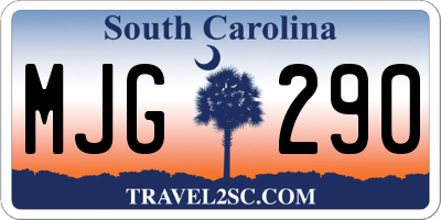 SC license plate MJG290