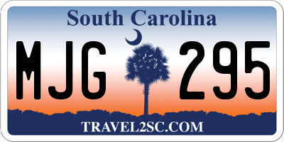 SC license plate MJG295
