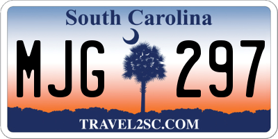 SC license plate MJG297