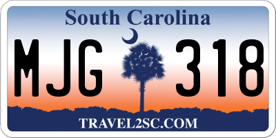 SC license plate MJG318
