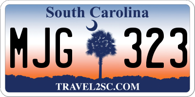 SC license plate MJG323