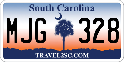 SC license plate MJG328