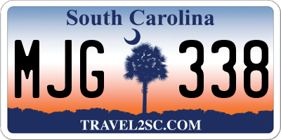 SC license plate MJG338