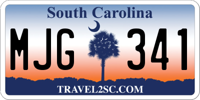 SC license plate MJG341