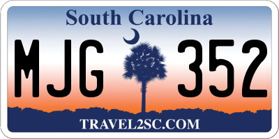 SC license plate MJG352