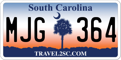 SC license plate MJG364