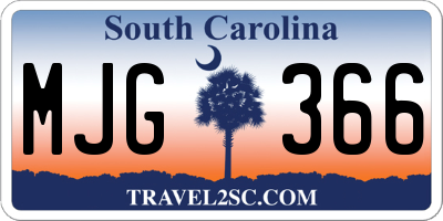 SC license plate MJG366