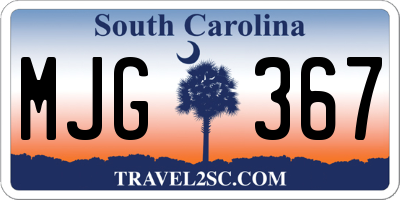 SC license plate MJG367