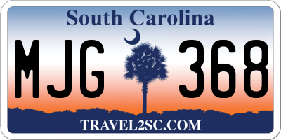 SC license plate MJG368