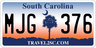 SC license plate MJG376
