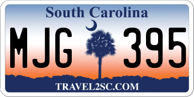 SC license plate MJG395