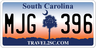SC license plate MJG396