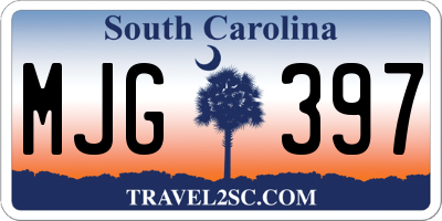 SC license plate MJG397