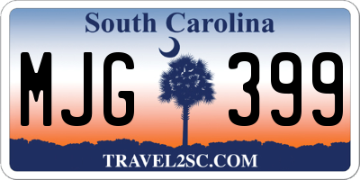 SC license plate MJG399