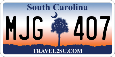 SC license plate MJG407