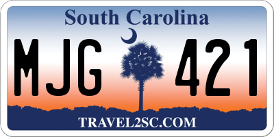 SC license plate MJG421