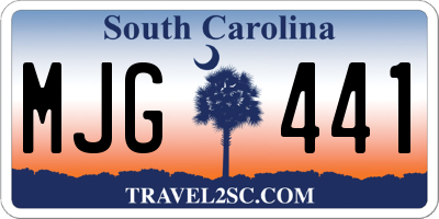 SC license plate MJG441