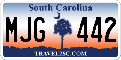 SC license plate MJG442