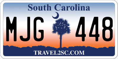 SC license plate MJG448