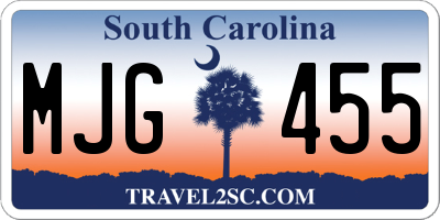 SC license plate MJG455