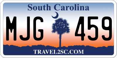 SC license plate MJG459