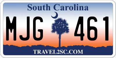SC license plate MJG461