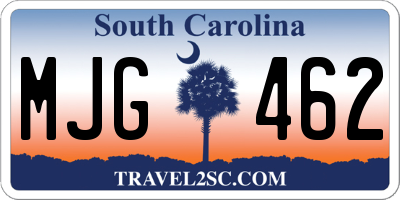 SC license plate MJG462