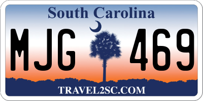 SC license plate MJG469
