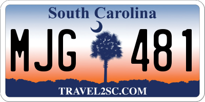 SC license plate MJG481