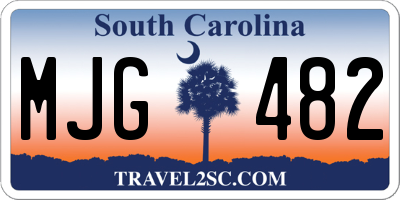 SC license plate MJG482