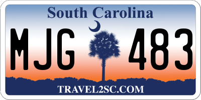 SC license plate MJG483