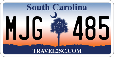 SC license plate MJG485