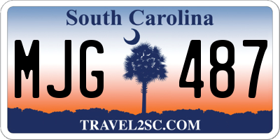 SC license plate MJG487