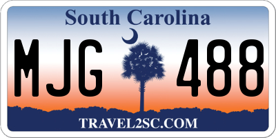 SC license plate MJG488
