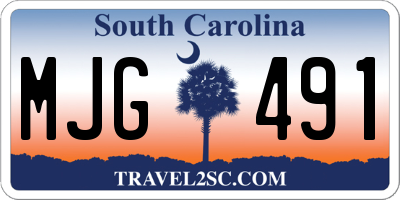 SC license plate MJG491
