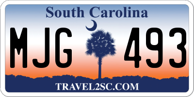 SC license plate MJG493