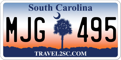 SC license plate MJG495