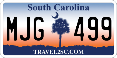SC license plate MJG499