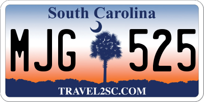 SC license plate MJG525