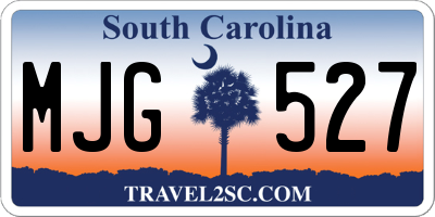 SC license plate MJG527