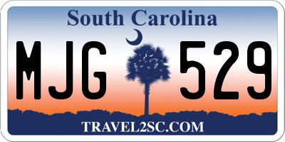 SC license plate MJG529