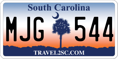 SC license plate MJG544
